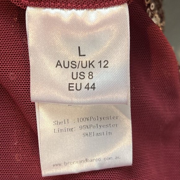 Bronx & Banco Gold Dress US Size 8 Sequin Jersey One Shoulder Goddess - Picture 15 of 16